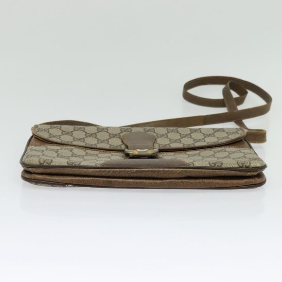 GUCCI GG Supreme Shoulder Bag PVC Beige Gold Auth - Picture 6 of 16